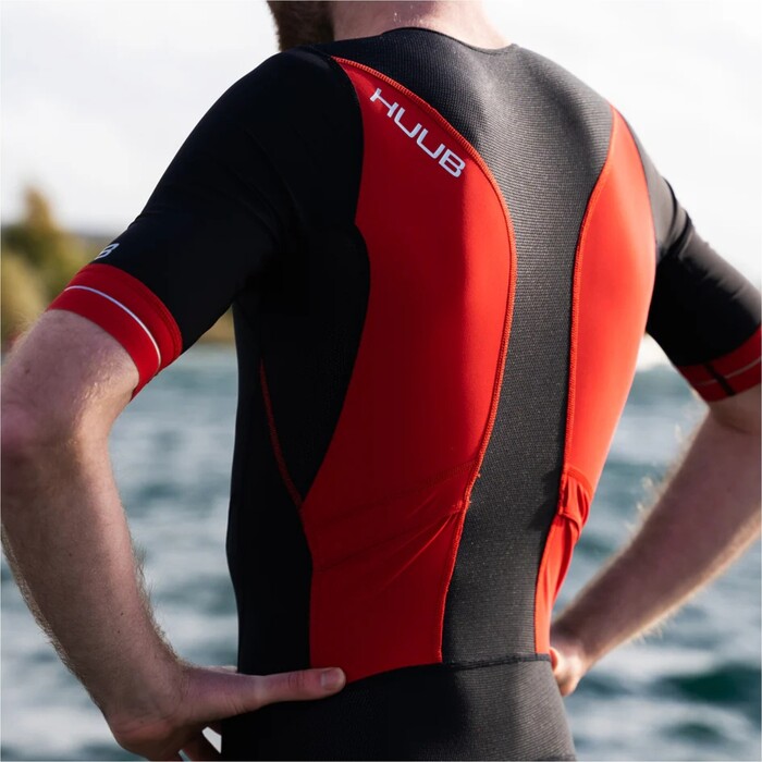 Huub Hombres Race Black 2024 Long Course Tri Suit RCLCS - / Red